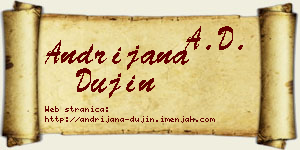 Andrijana Dujin vizit kartica